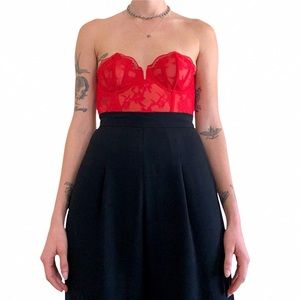 🌹SOLD🌹 Vintage Victoria's Secret Red Lace Bustier